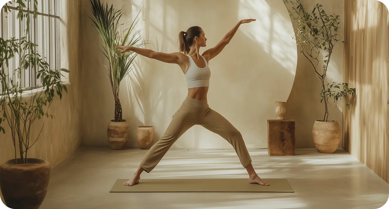 A summer fitness class in the studio